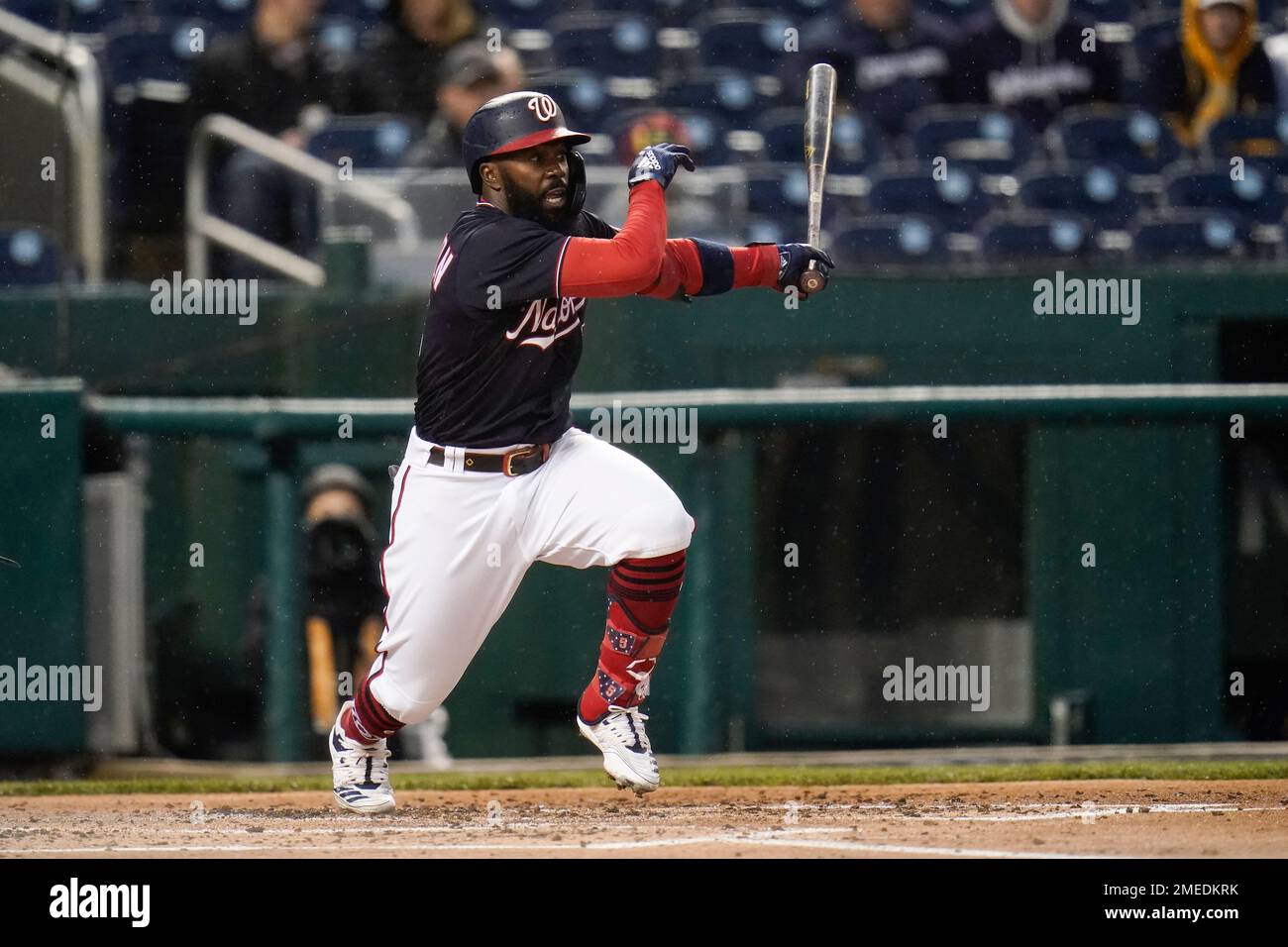 Philadelphia Phillies' Josh Harrison runs during an at-bat in a baseball  game against the Washington Nationals, Saturday, June 3, 2023, in  Washington. (AP Photo/Patrick Semansky Stock Photo - Alamy