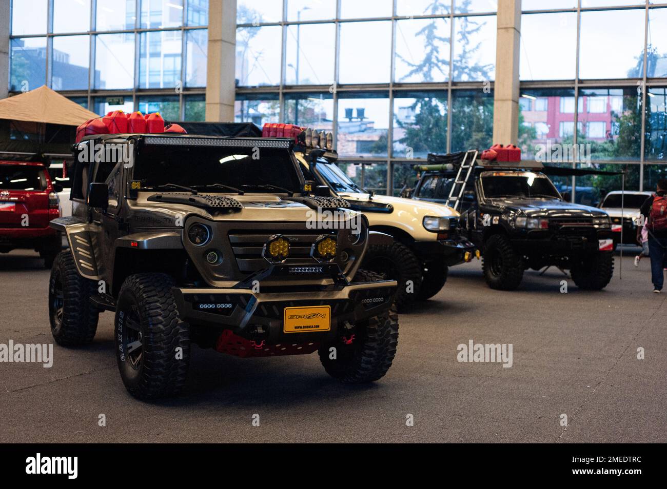 Offroad vehicles and campers during the MCM Car Show in Bogota, Colombia, the biggest auto show in latin america, on January 20, 2022. Photo by: Chepa Beltran/Long Visual Press Stock Photo