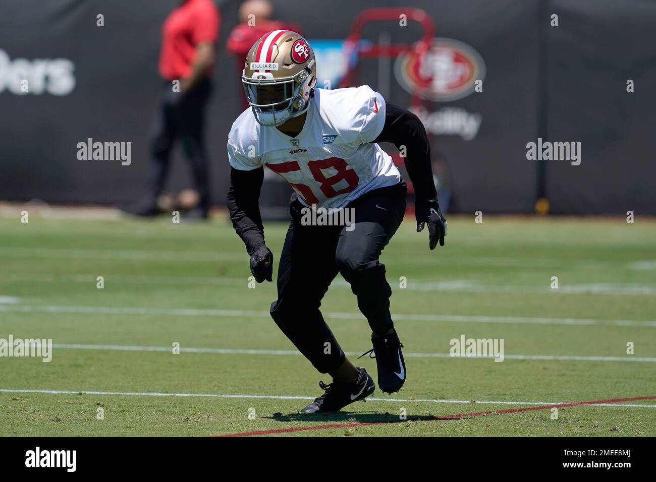 San Francisco 49ers linebacker Justin Hilliard at the team's NFL ...