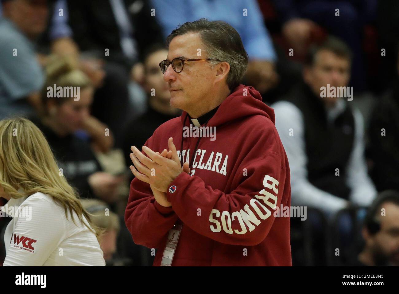 Santa Clara University President Kevin O Brien Walks Off The Court