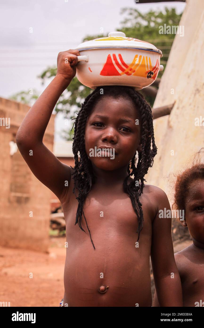 african tribe children African Children playing on the Larabanga Village Street Stock Photo - Alamy