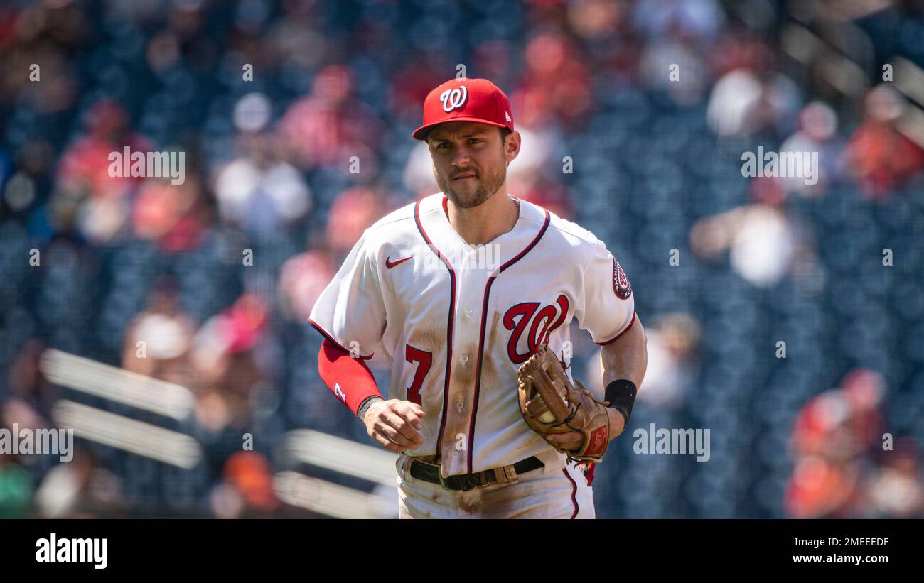 Washington Nationals shortstop Trea Turner in the dugout before a