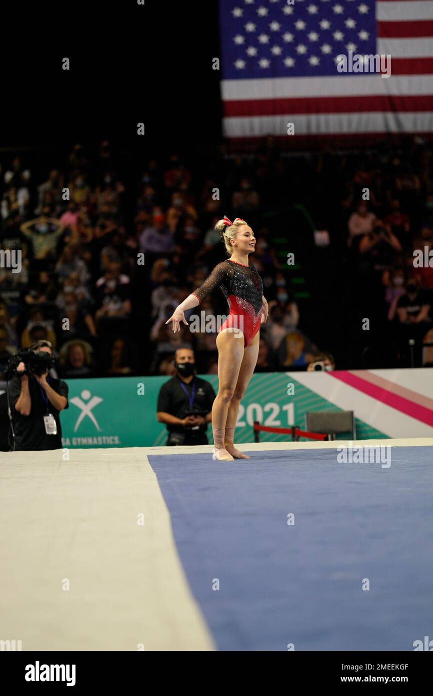 MyKayla Skinner performs her floor routine during the U.S. Classic