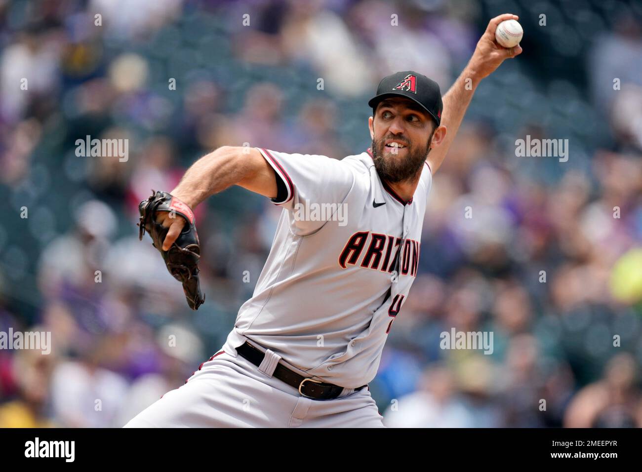 Arizona Diamondbacks starting pitcher Madison Bumgarner (40) in the first  inning of a baseball game Saturday, Sept. 10, 2022, in Denver.(AP  Photo/David Zalubowski Stock Photo - Alamy