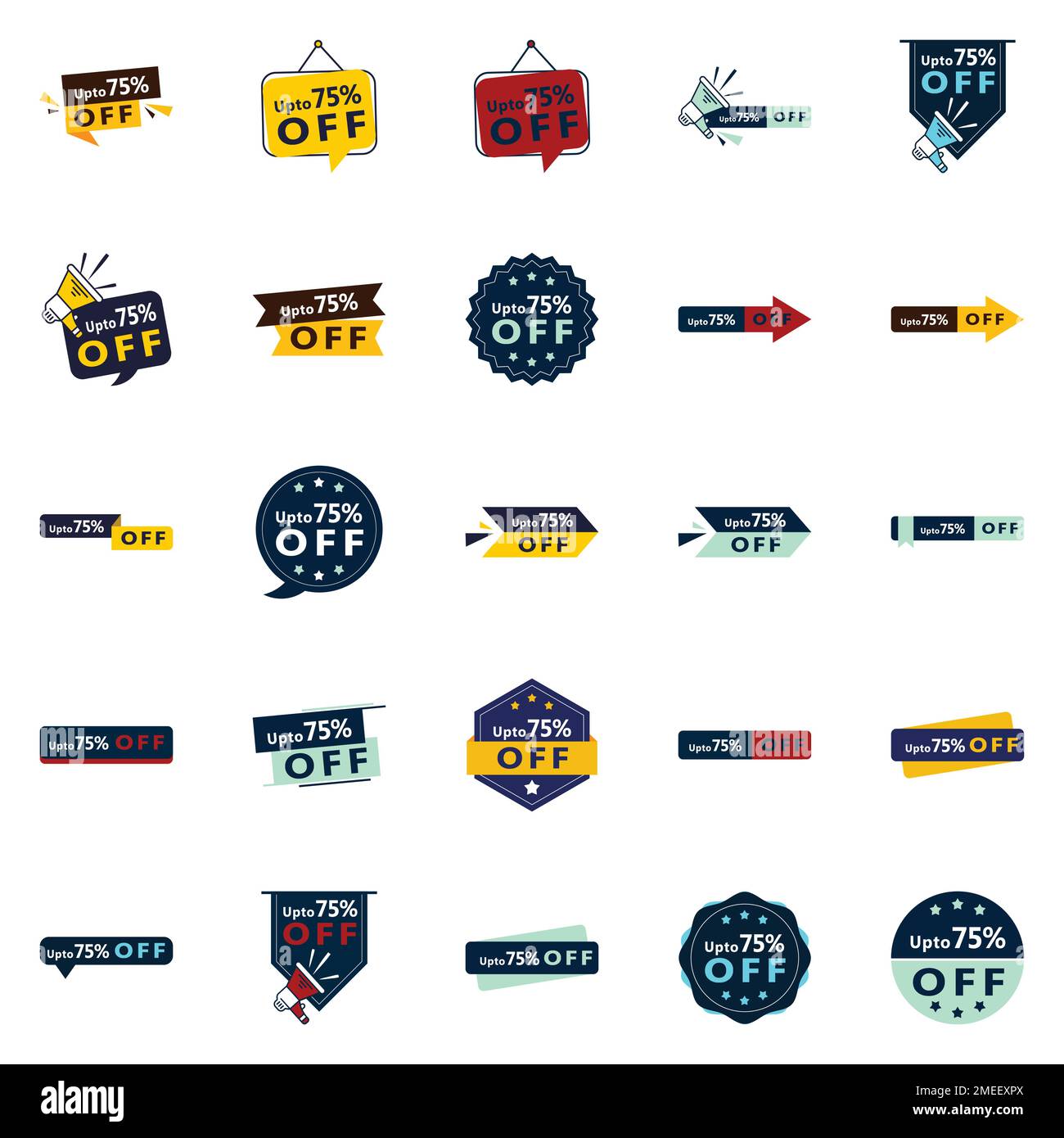 The Up to 70 Off Vector Collection 25 Stunning Designs for Your Next Sale Event Stock Vector