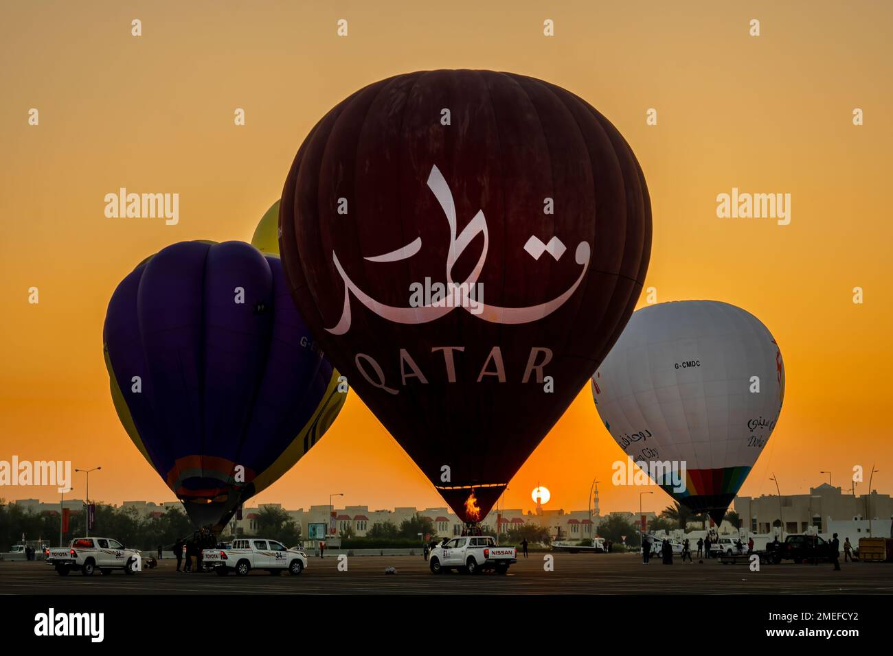 Qatar Hot air balloon festival 2023 Stock Photo Alamy