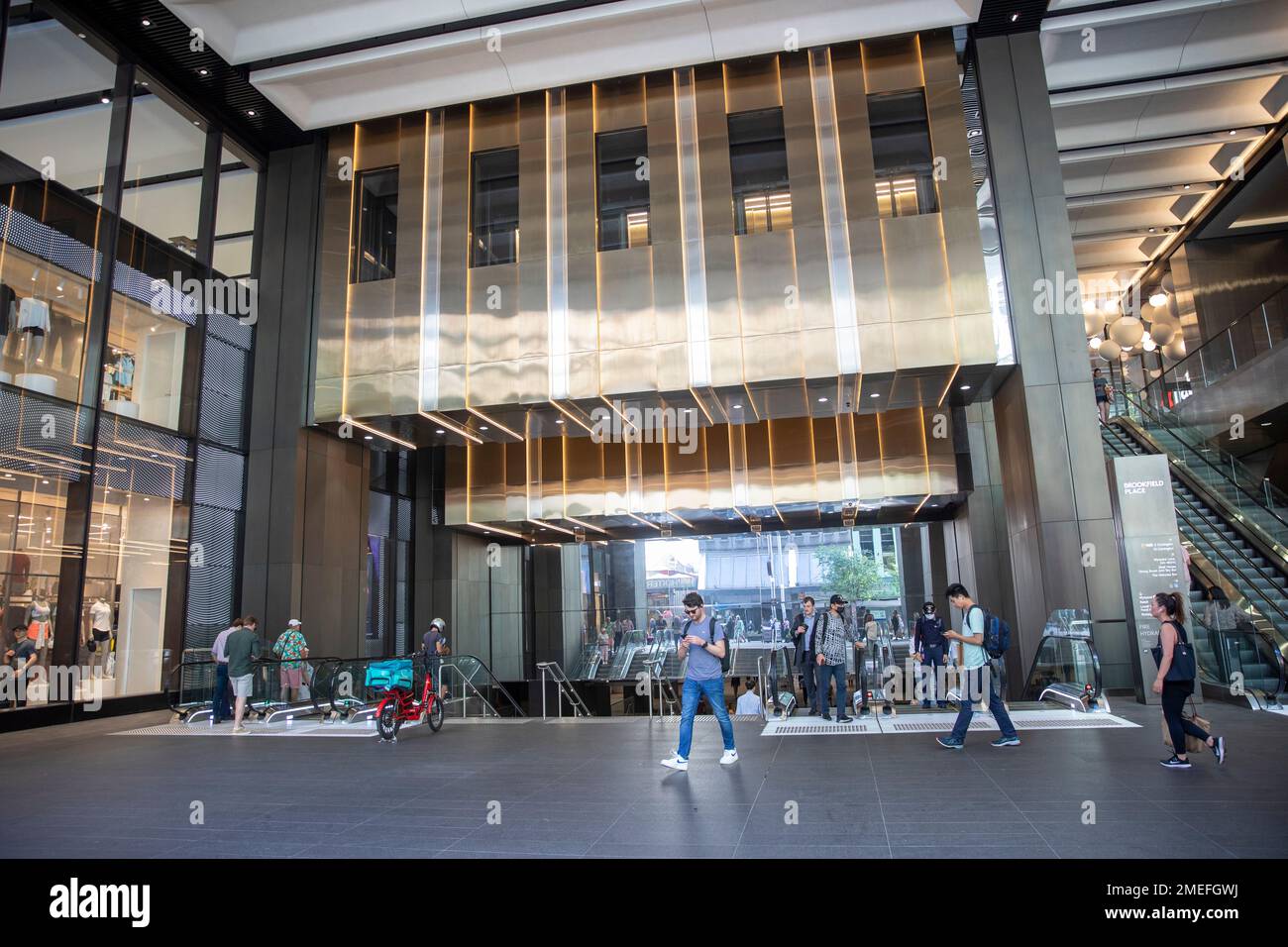 Wynyard railway train station and Brookfield Place in Sydney city centre,NSW,Australia summer
