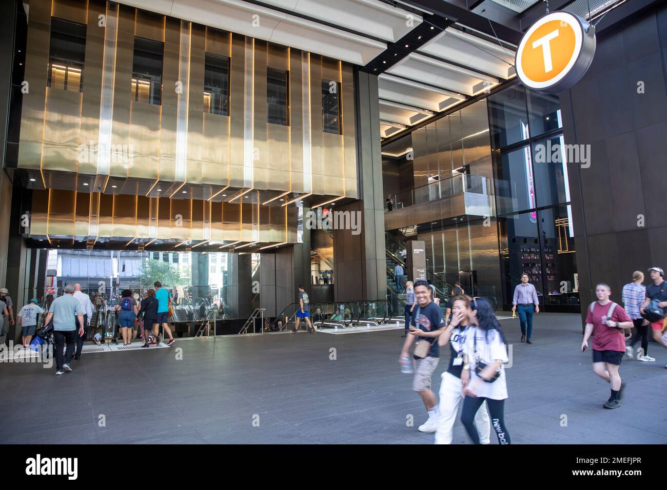 Wynyard railway train station and Brookfield Place in Sydney city centre,NSW,Australia summer