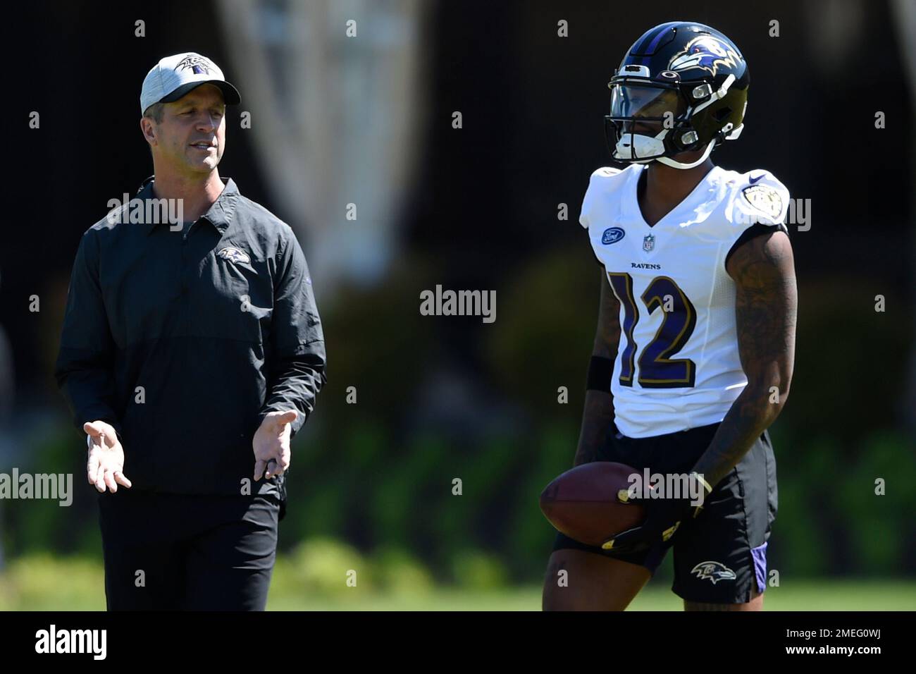 Baltimore Ravens head coach John Harbaugh impressed by wide