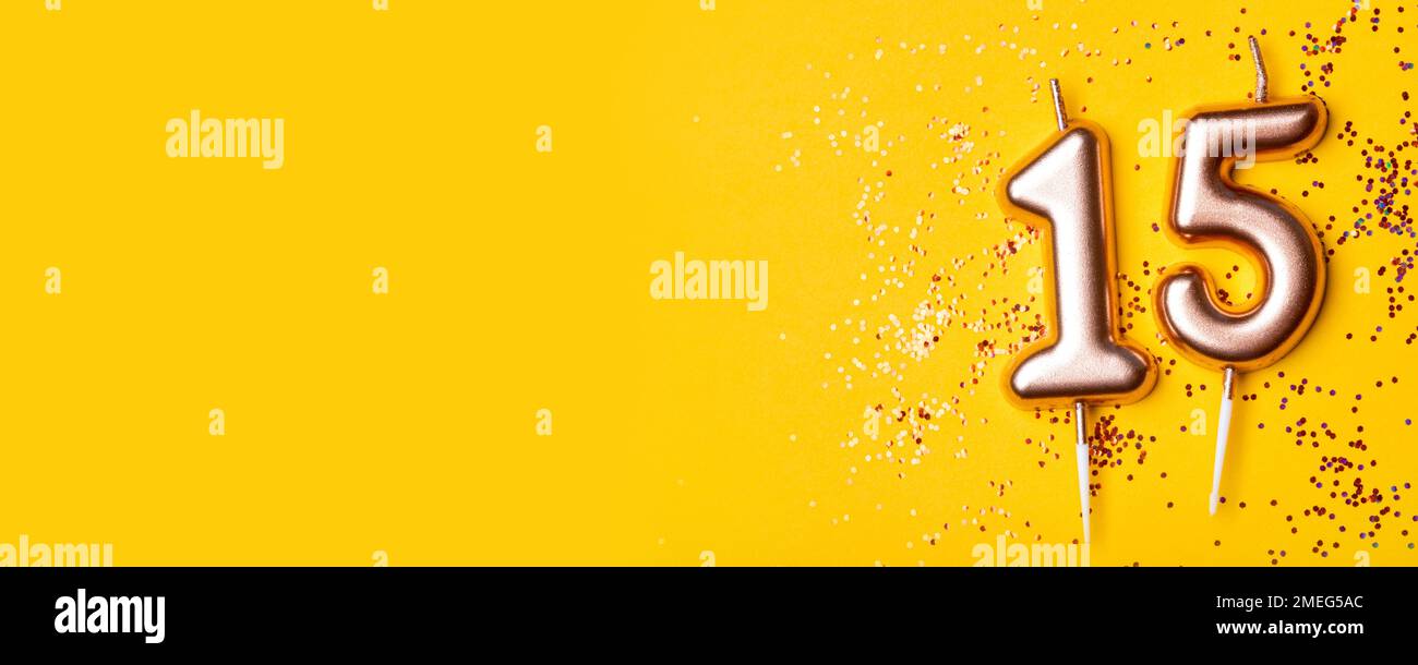 Happy birthday number 15 greeting hi-res stock photography and images ...