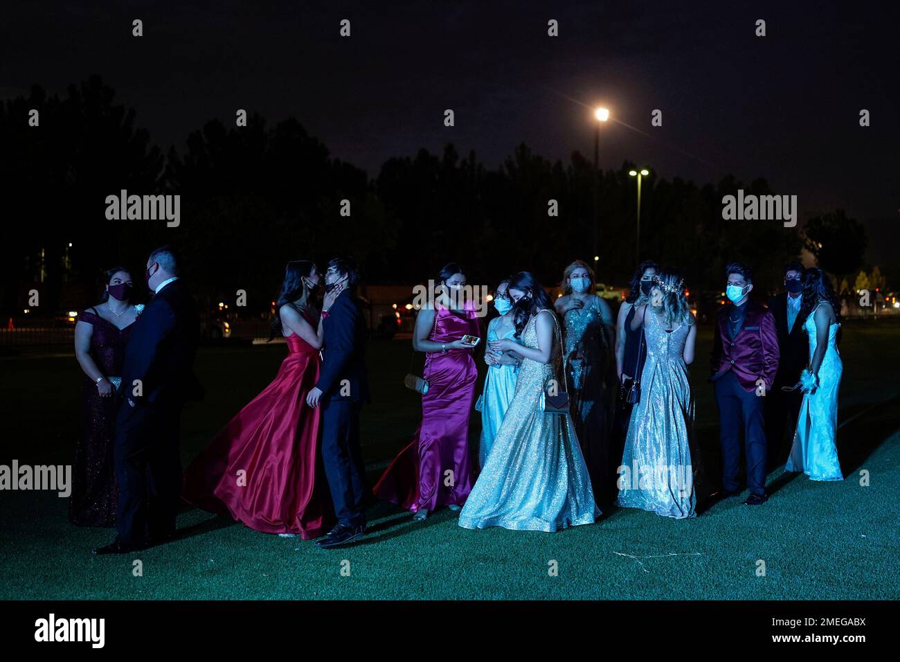 Young people attend prom at the Grace Gardens Event Center in El Paso