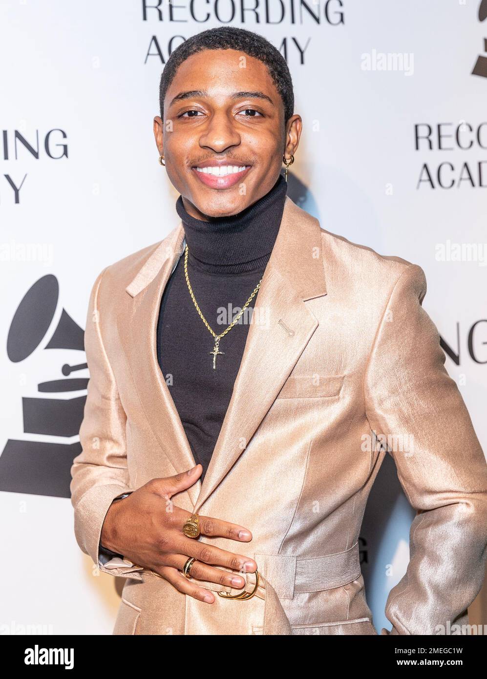 New York, United States. 23rd Jan, 2023. Myles Frost attends 2023 GRAMMY New York Chapter Nominee Celebration at Spring Place (Photo by Lev Radin/Pacific Press) Credit: Pacific Press Media Production Corp./Alamy Live News Stock Photo