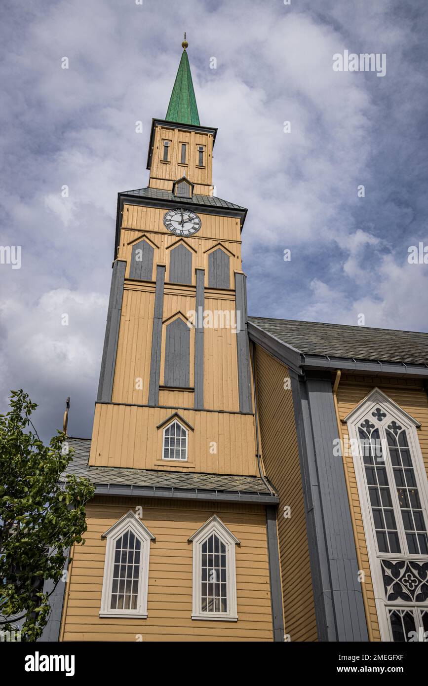 Tromso Cathedral (Tromsø domkirke), Tromso, Norway Stock Photo