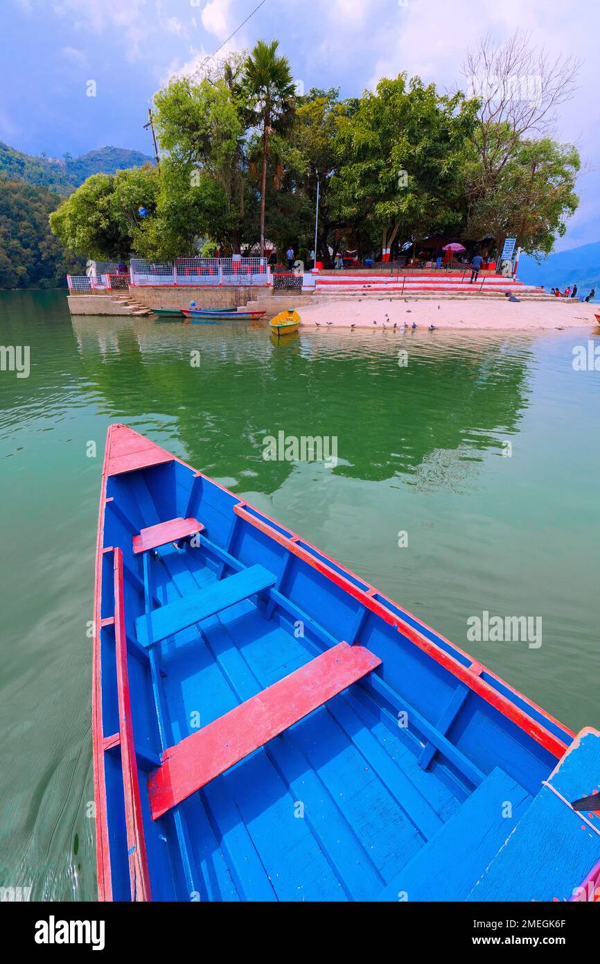 Wooden Rowing Boats, Phewa Lake, Fewa Lake, Pokhara, Nepal, Asia Stock ...