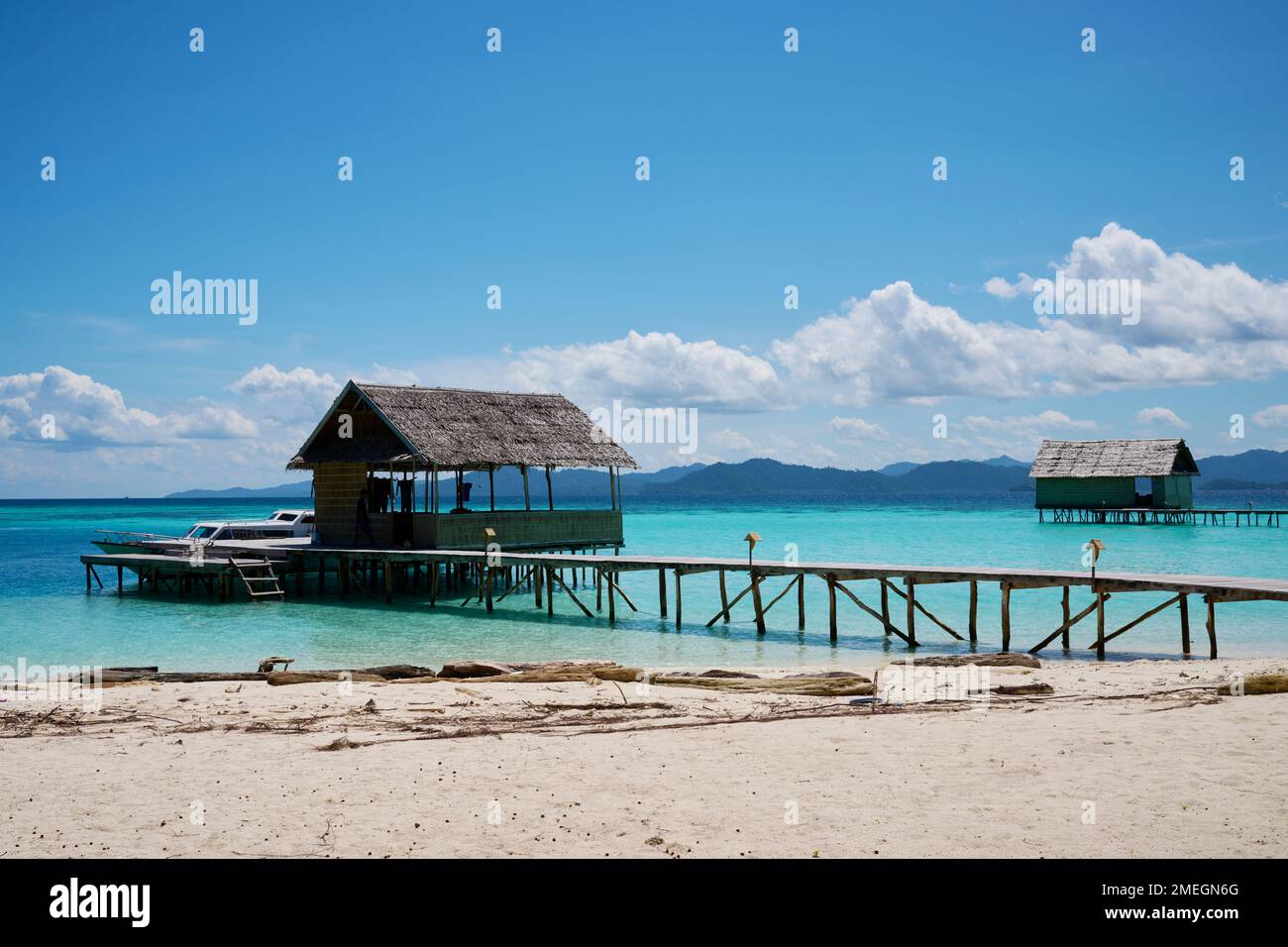Wai Diving Resort on Raja Ampat Islands, Indonesia Stock Photo