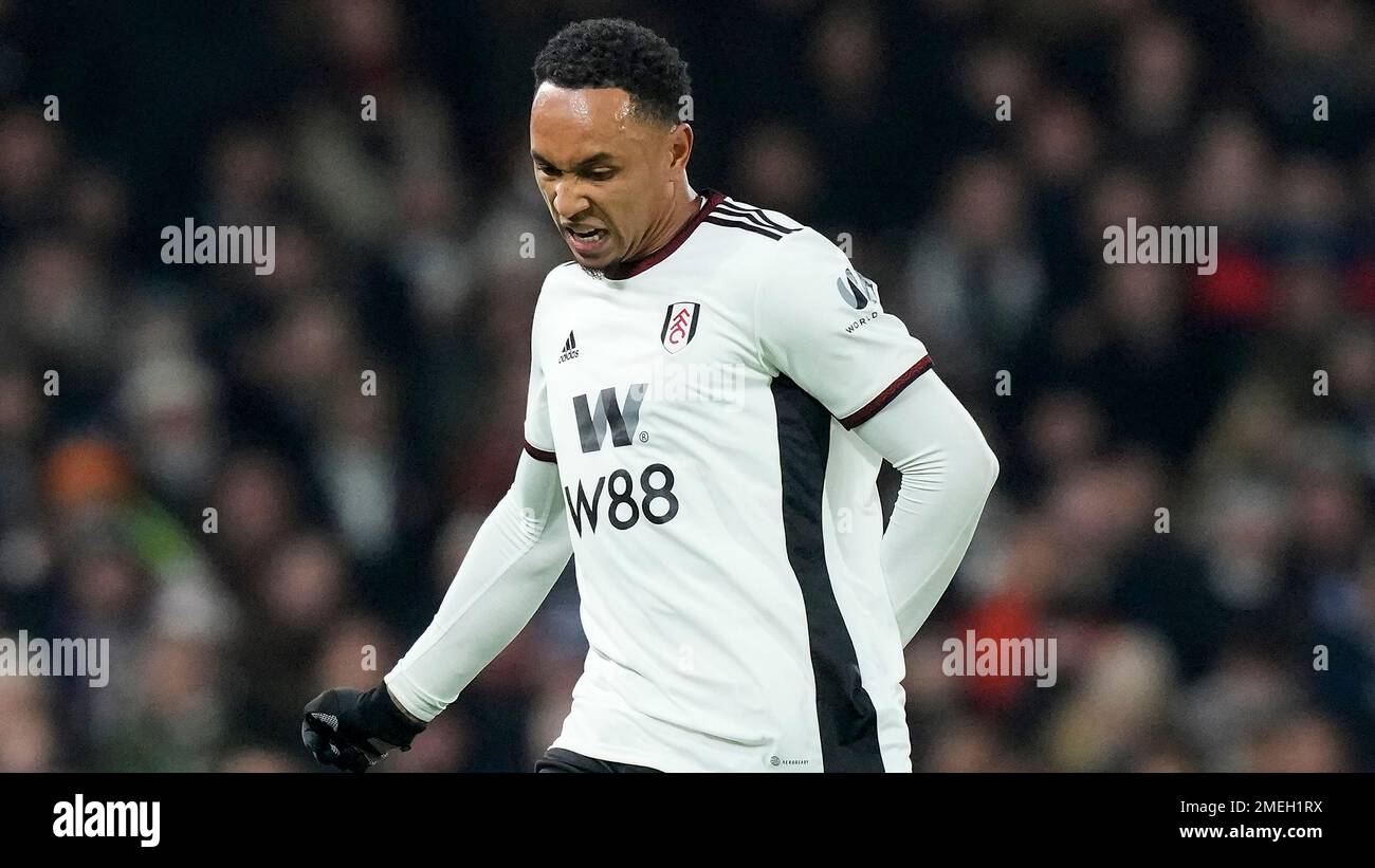 Fulham's Kenny Tete is in action during the English Premier League