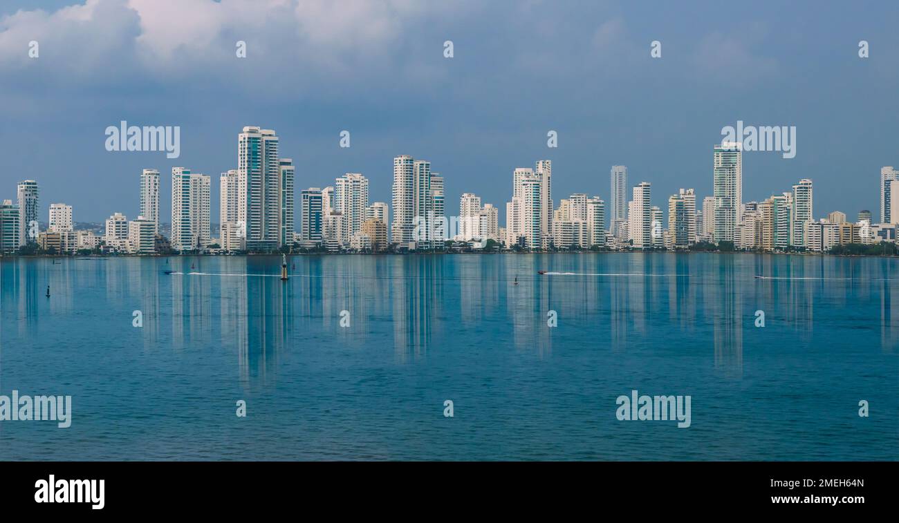 Panoramic view of the city Cartagena, Colombia. Stock Photo
