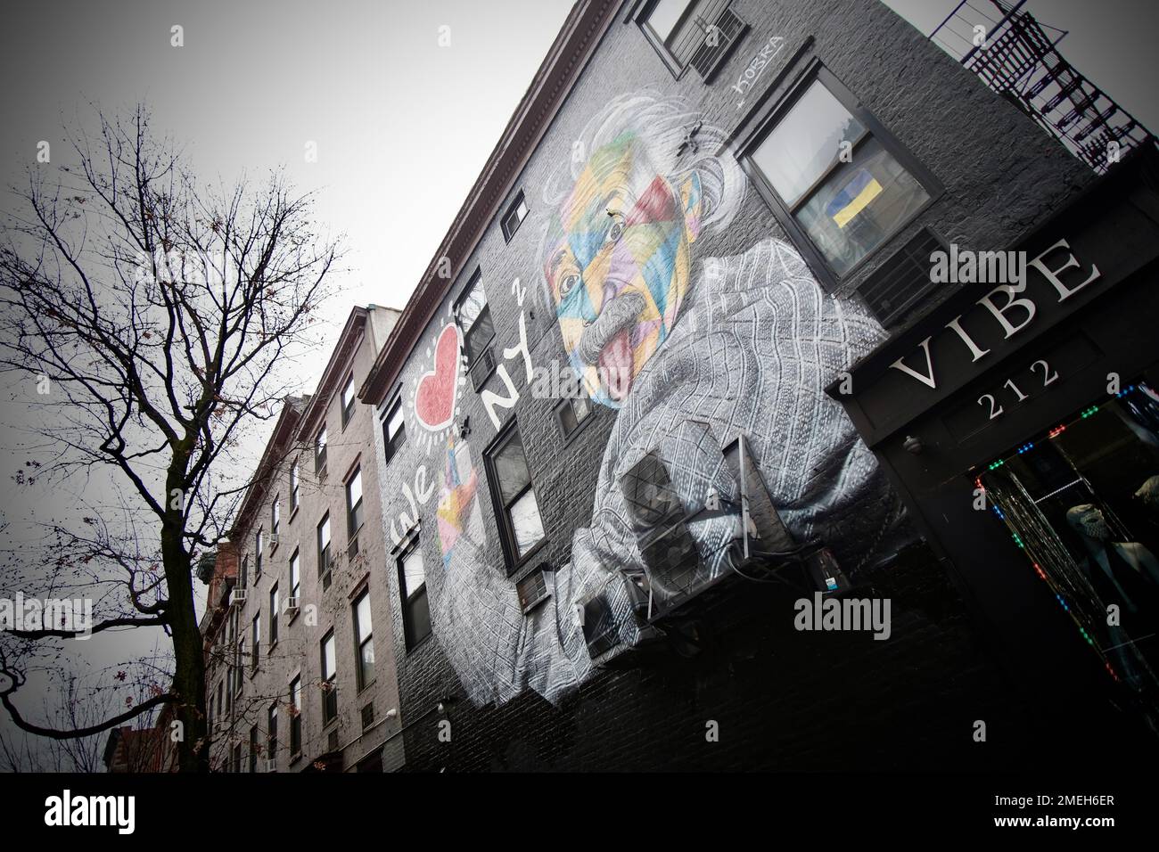 We love NY mural/graffiti in New York Stock Photo