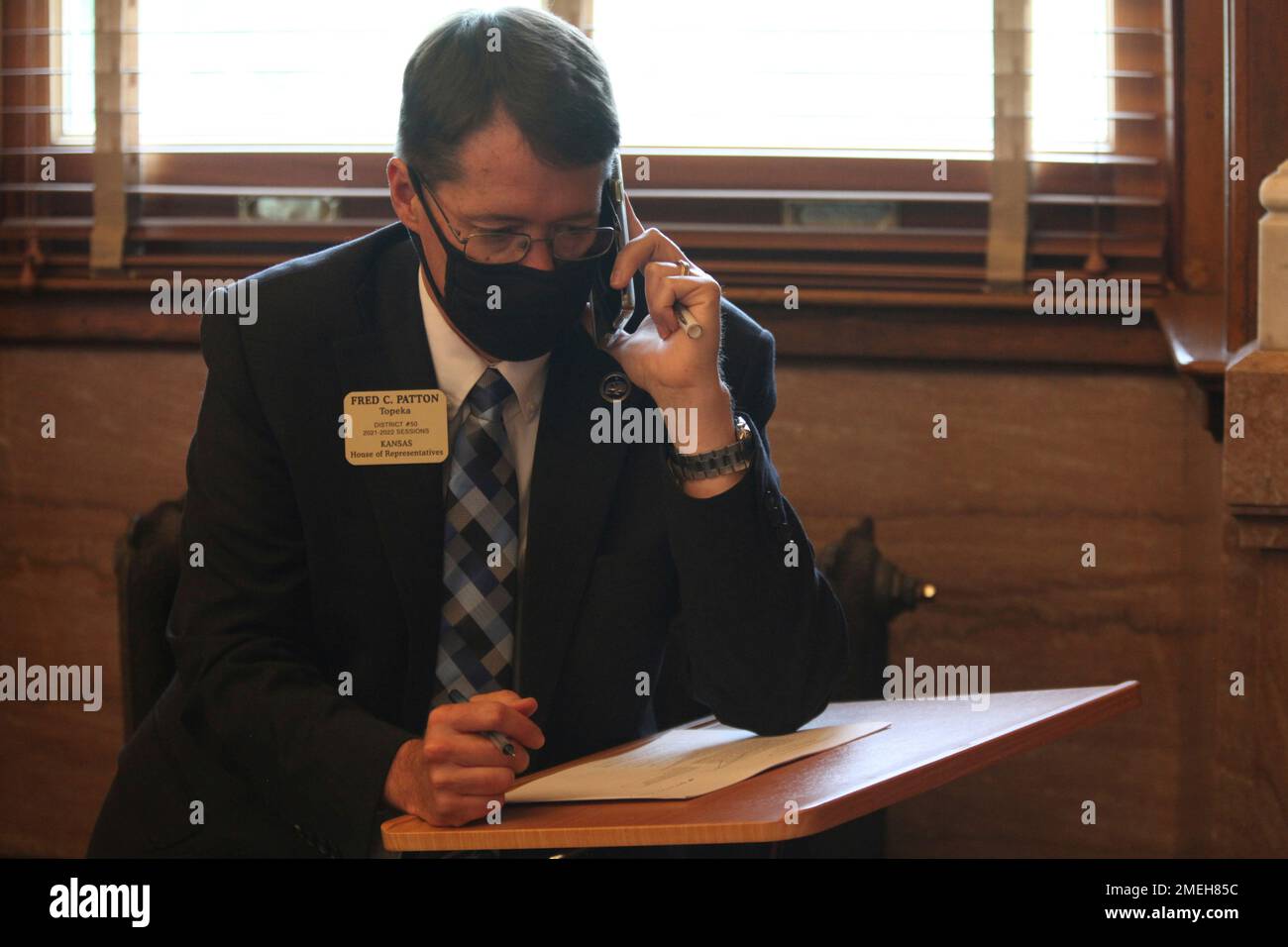 Kansas House Judiciary Committee Chair Fred Patton, RTopeka, takes