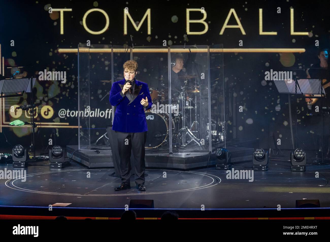 Tom Ball  third place in Britans Got Talent 2022 performing on P&O Arvia Stock Photo