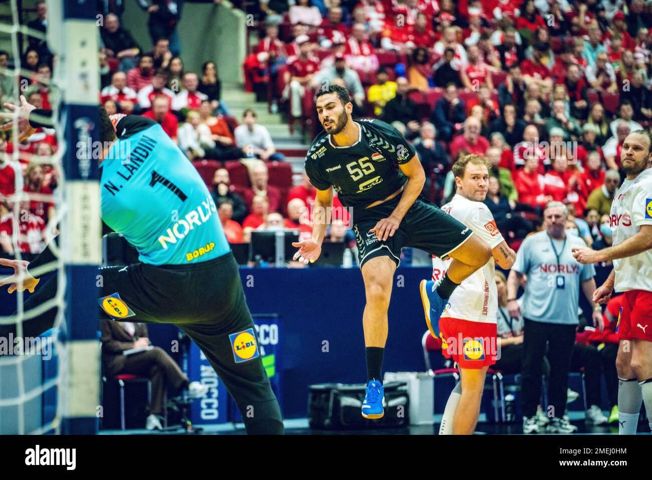 Malmo, Sweden. 23rd Jan, 2023. Mohsen Mahmoud (55) of Egypt seen during