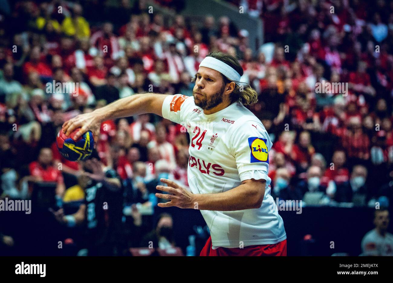Malmo, Sweden. 23rd Jan, 2023. Mikkel Hansen (24) of Denmark seen