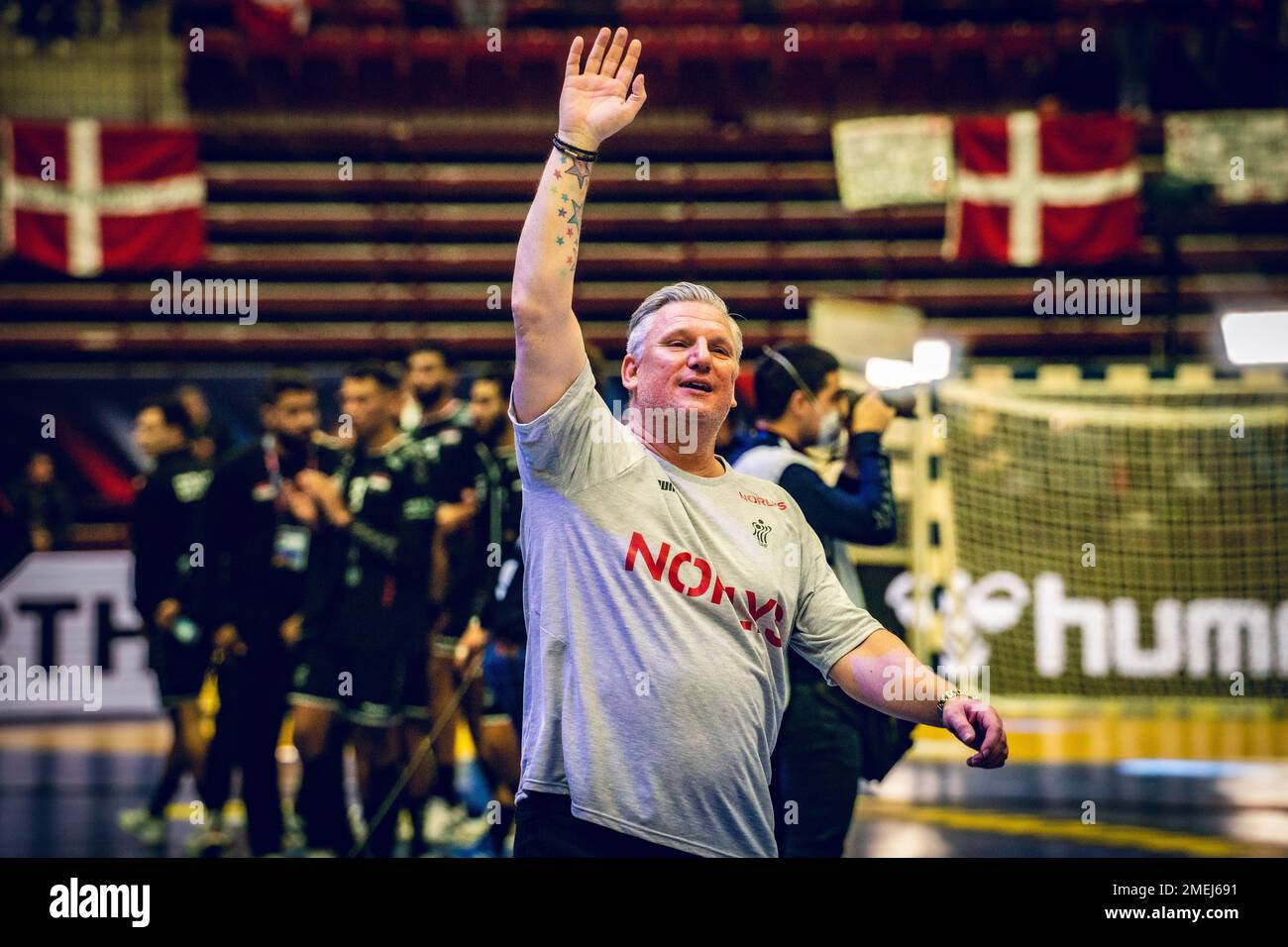 Malmo, Sweden. 23rd Jan, 2023. Head coach Nikolaj Jacobsen of Denmark