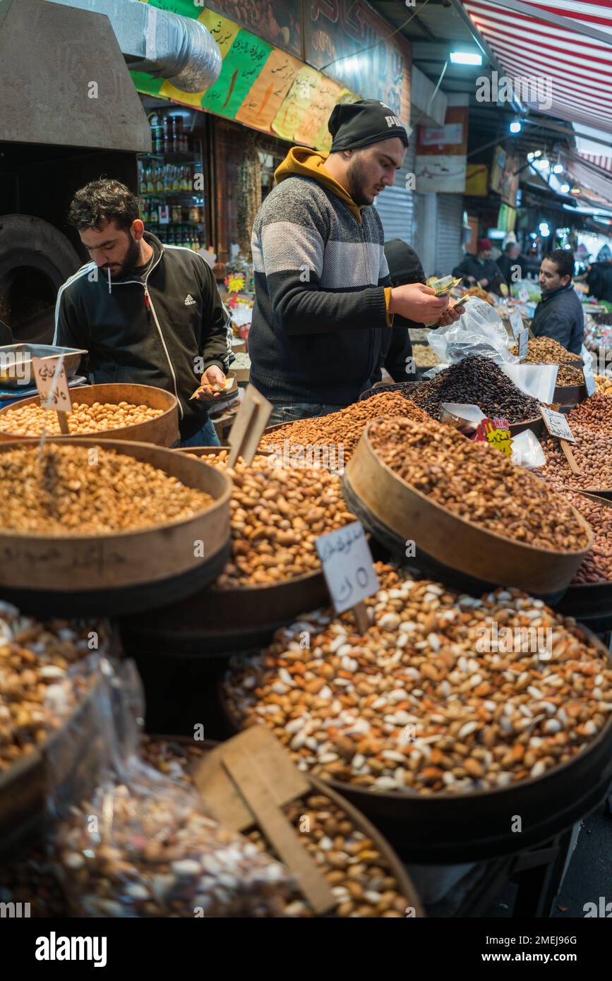 Jordan Market Sign Street market in Amman, Jordan, Asia Stock Photo - Alamy