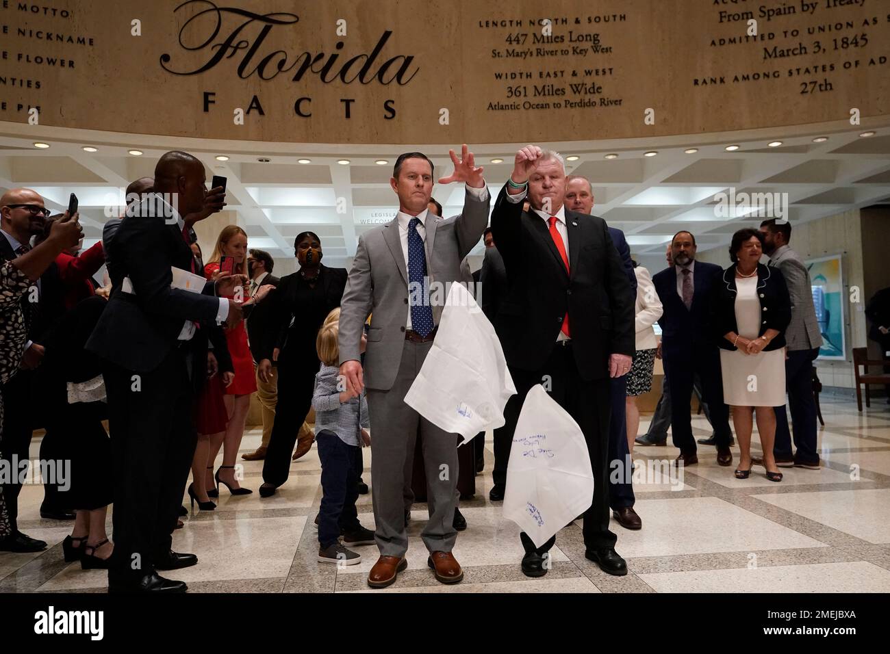 Florida House of Representatives Sergeant at Arms Russell Hosford, left