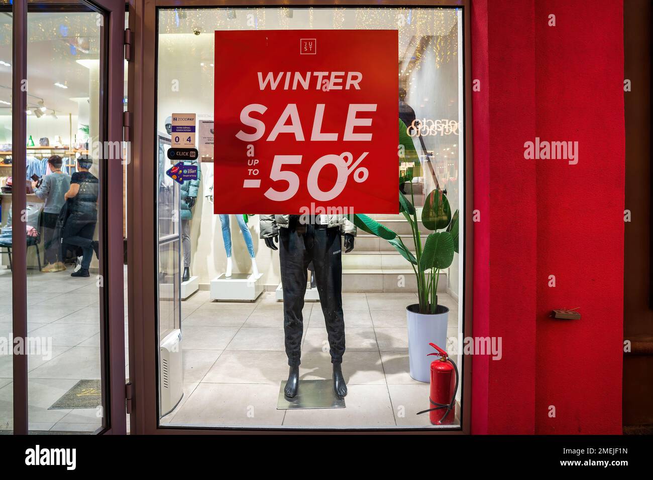 UZBEKISTAN, TASHKENT - 20 DECEMBER 2023: Exterior of clothing store