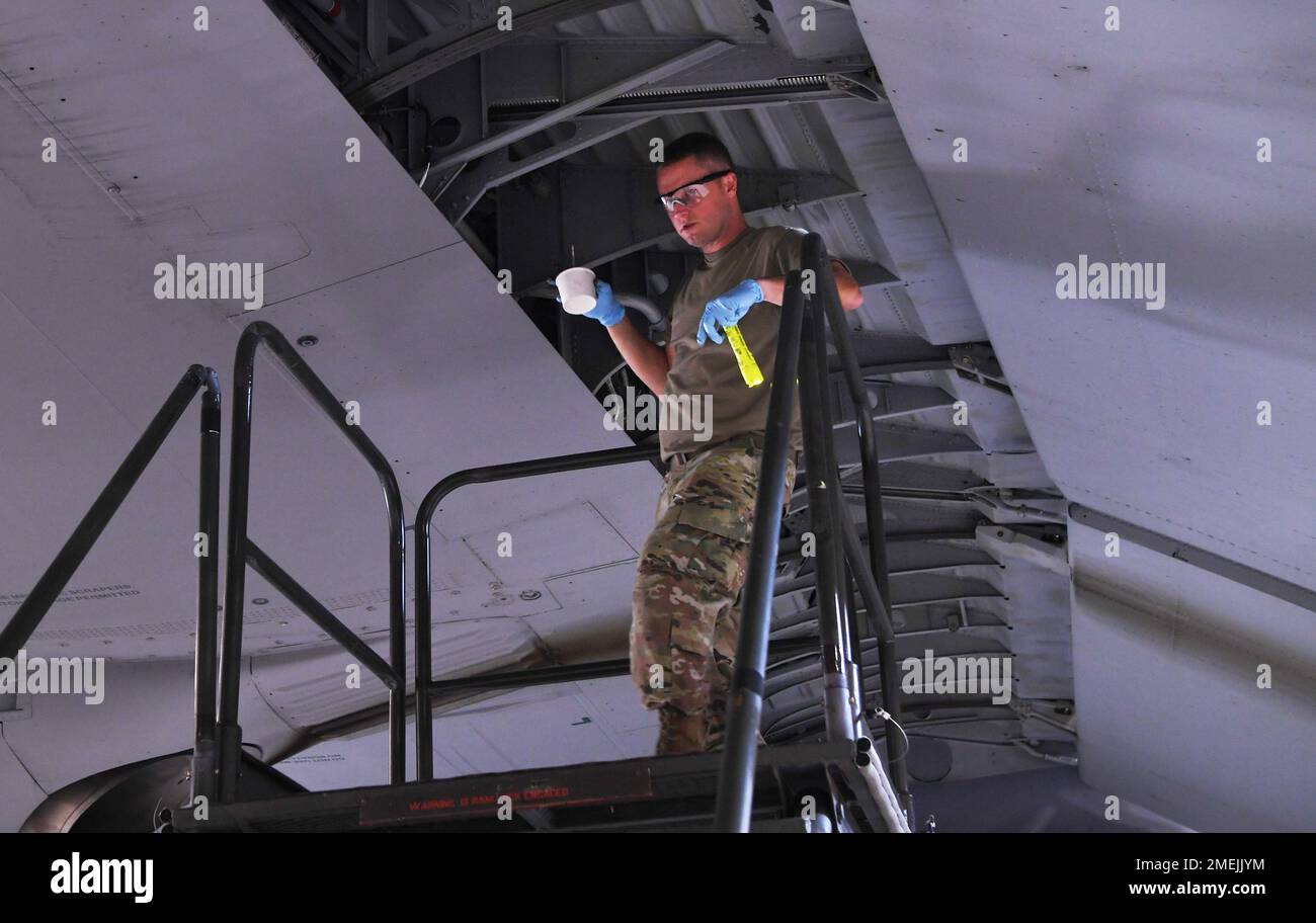 Airman 1st Class David Bonach, 193rd Special Operations Maintenance Squadron aircraft fuel