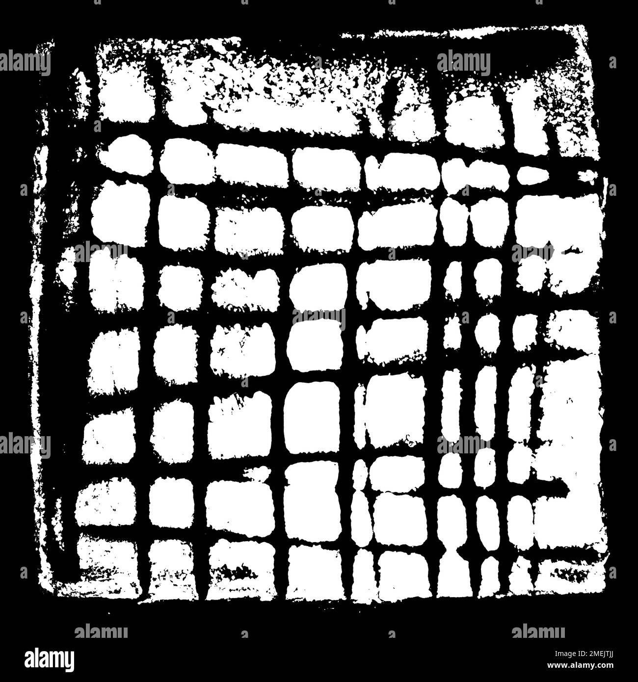 Original handmade texture stamp in black and white Stock Photo - Alamy