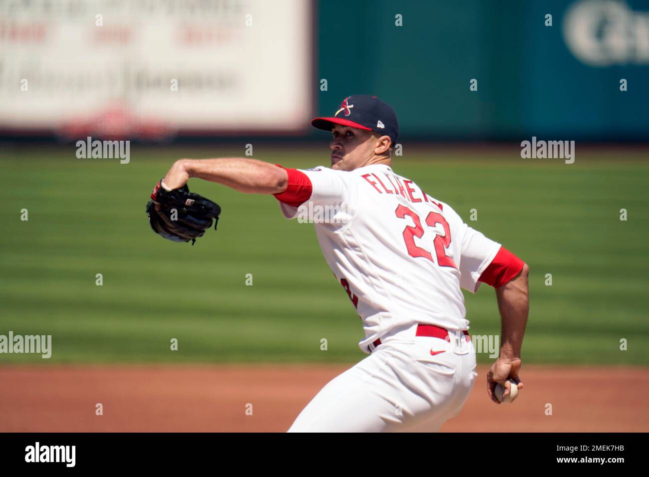 St. Louis Cardinals starting pitcher Jack Flaherty throws during the ...