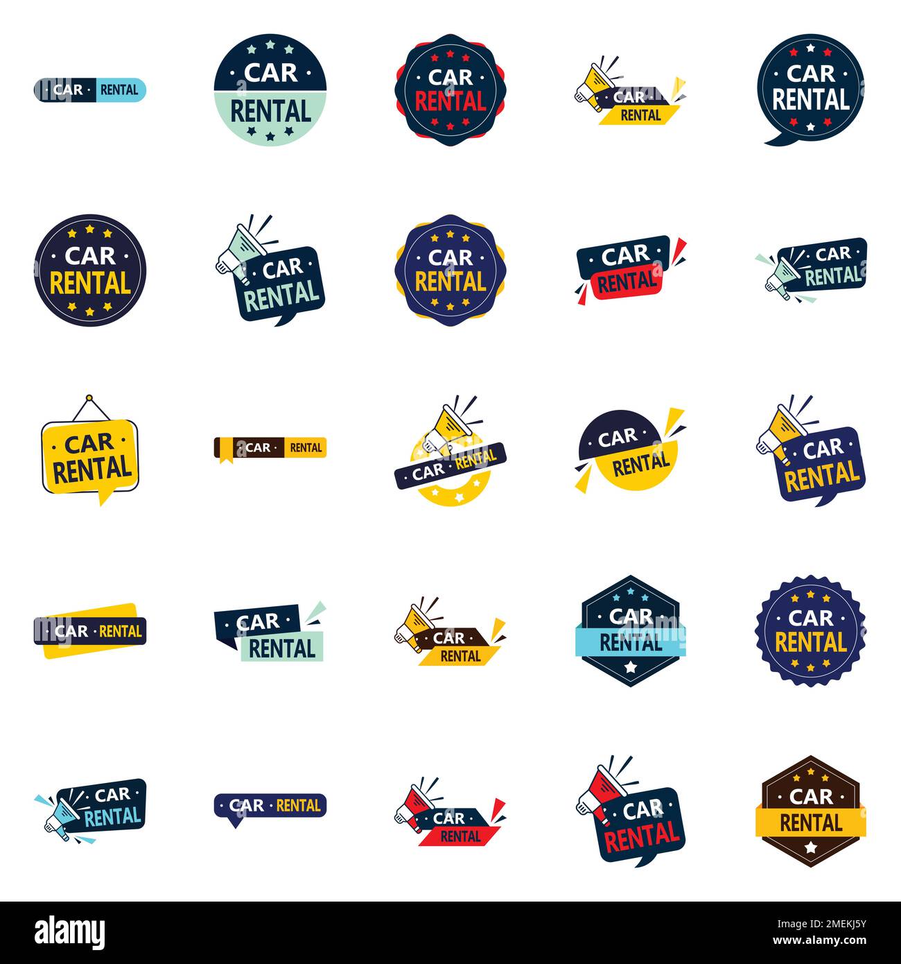 25 Eye catching vector images for your car rental advertising campaigns