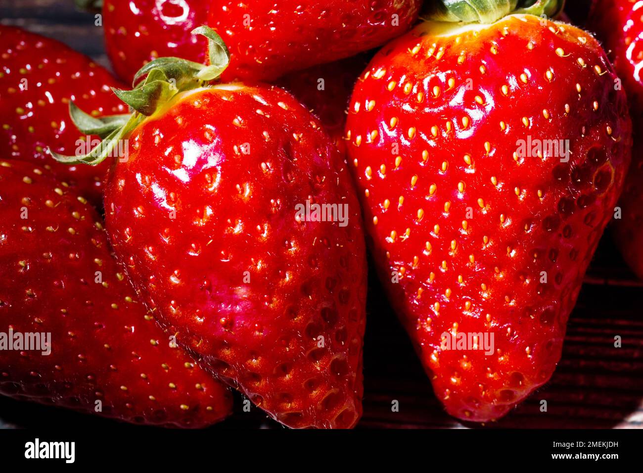Summer organic red ripe strawberry hi-res stock photography and images ...