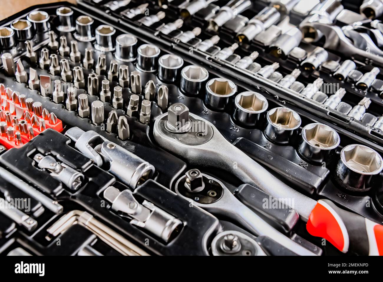 Composition with a variety of metal tools Stock Photo - Alamy