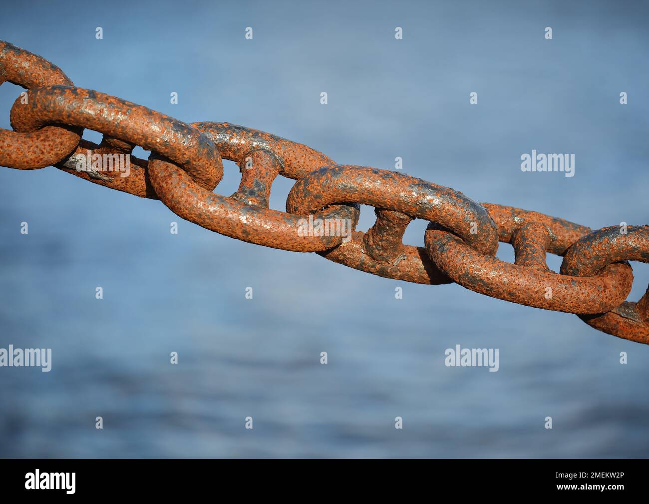Rusting chain near to Dunoon, Scotland Stock Photo