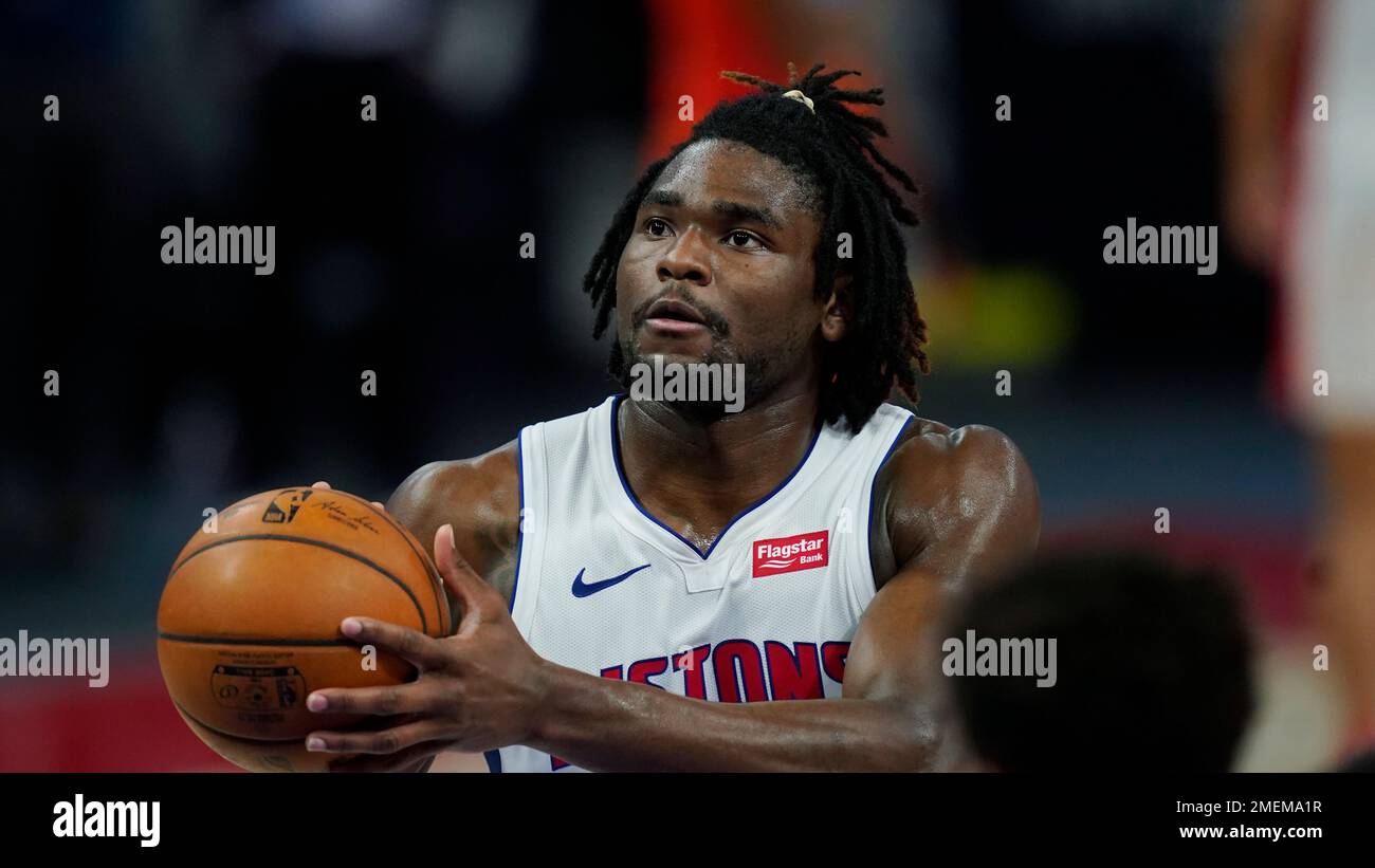 Detroit Pistons center Isaiah Stewart plays during an NBA basketball game, Friday, April 16