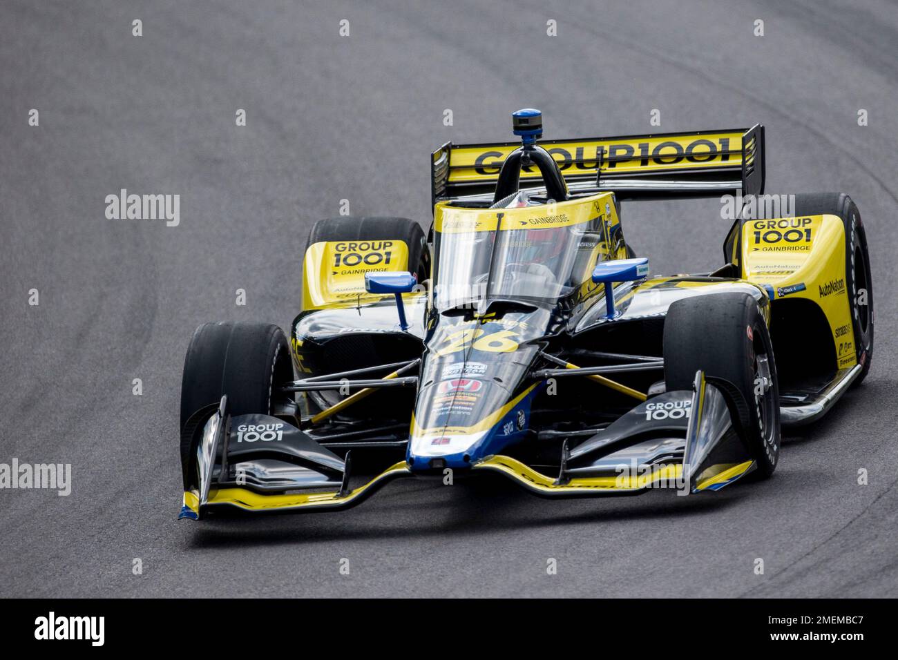 Driver Colton Herta takes Turn 10 during an IndyCar auto race at the Grand Prix of Long Beach, Sunday, Sept