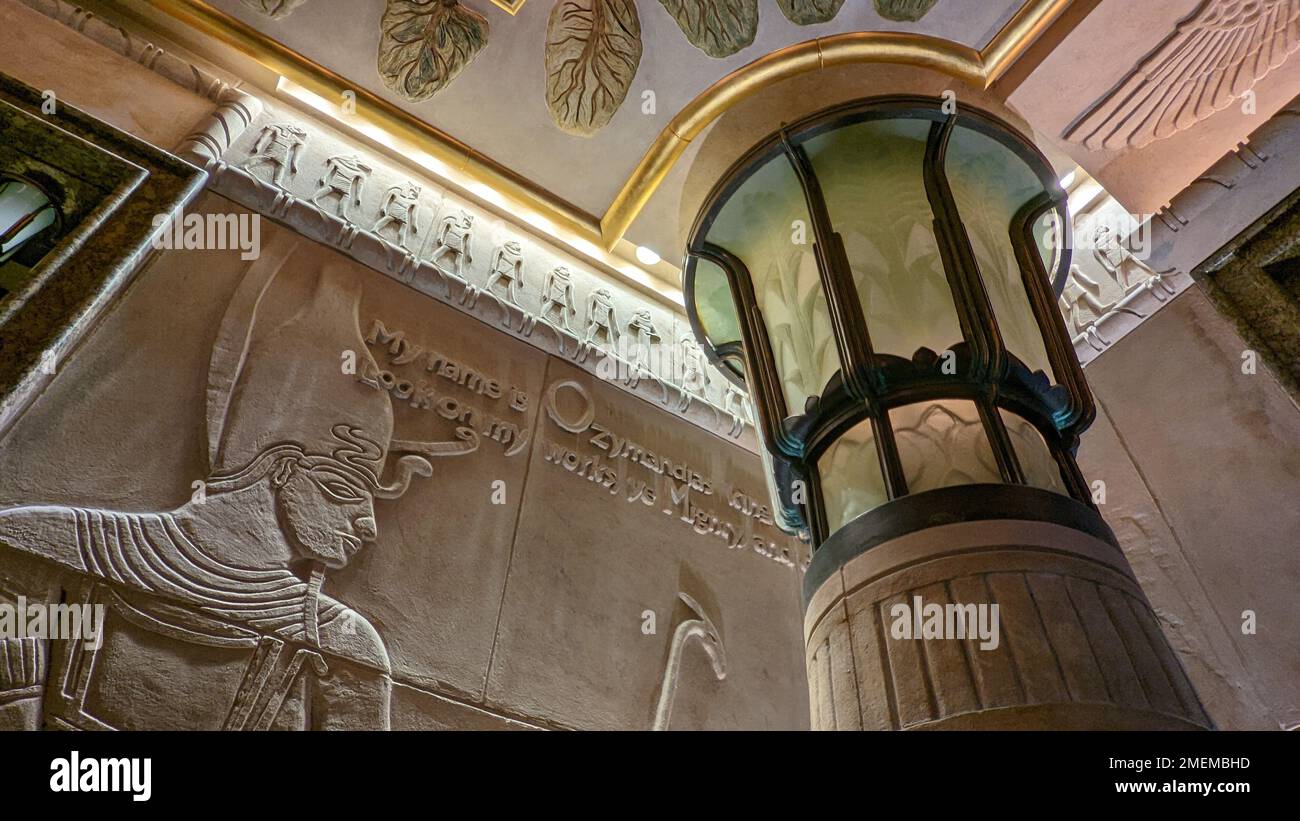 Egyptian staircase, Harrods, London Stock Photo - Alamy