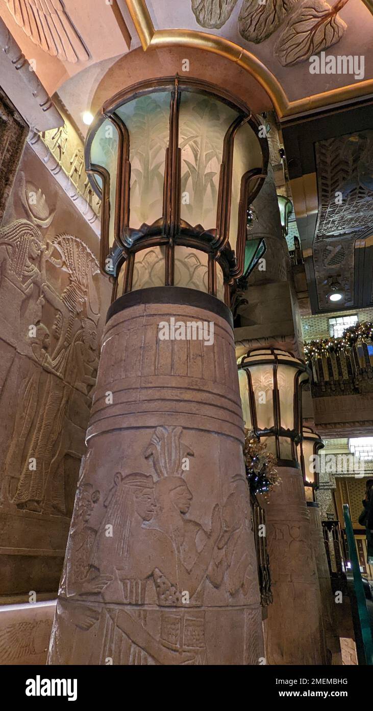 Egyptian staircase, Harrods, London Stock Photo - Alamy