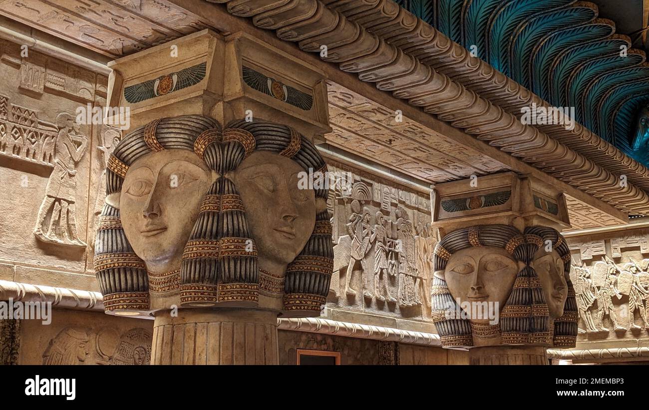 Egyptian staircase, Harrods, London Stock Photo - Alamy