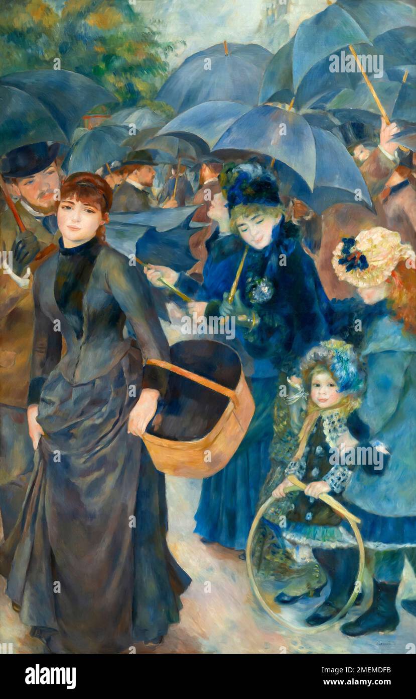 The Umbrellas, Pierre-Auguste Renoir, circa 1881-1886, Stock Photo
