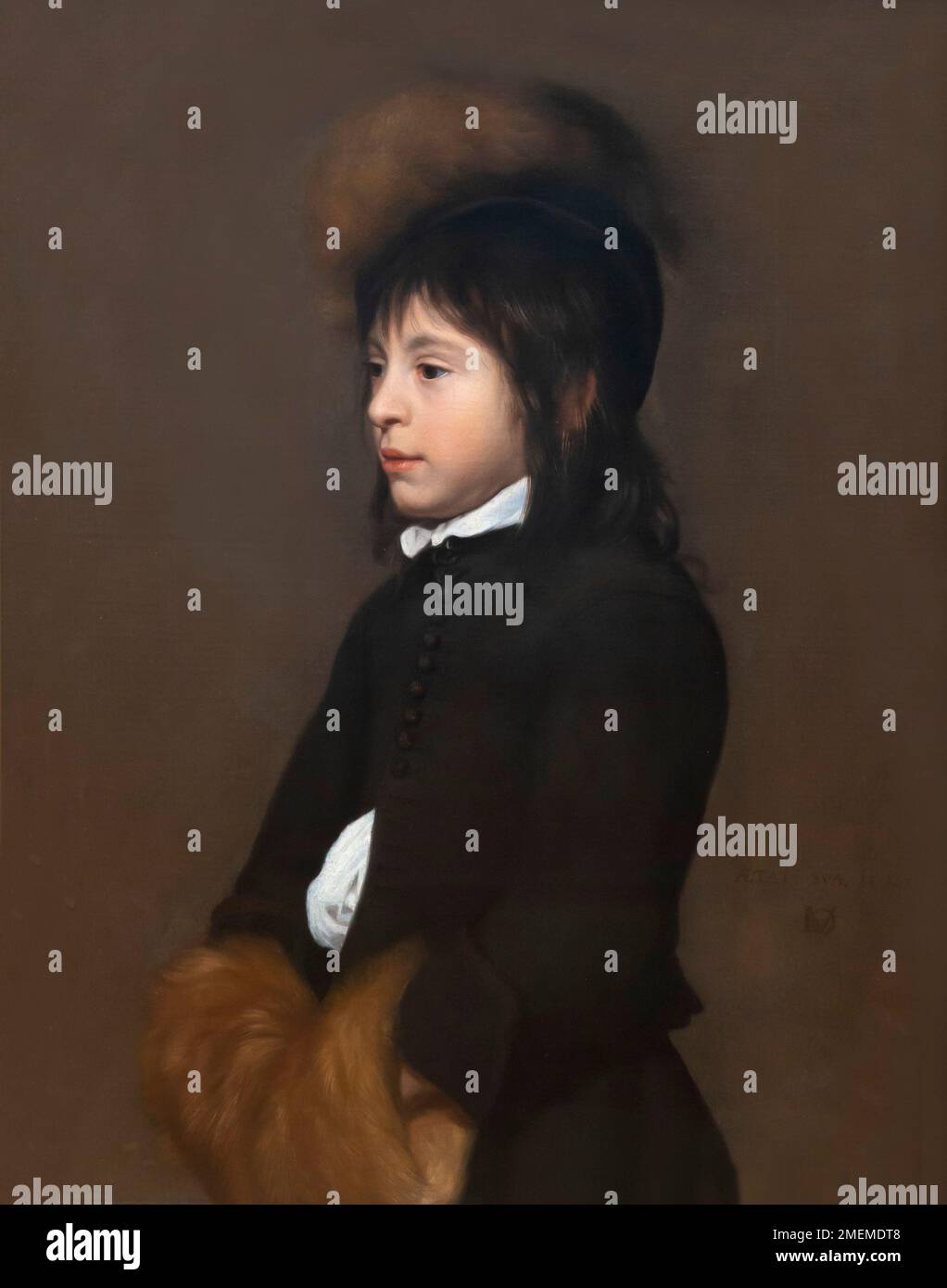 Portrait of a Boy aged 11, Jacob van Oost the Elder, 1650, Stock Photo