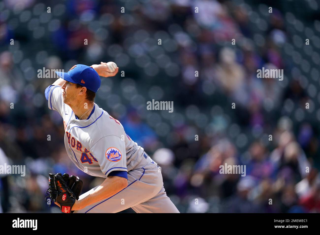 New York Mets starting pitcher Jacob deGrom (48) at a press conference on  his new five-year contract extension at the Ritz-Carlton Hotel in  Arlington, Virginia on Wednesday, March 27, 2019. According to