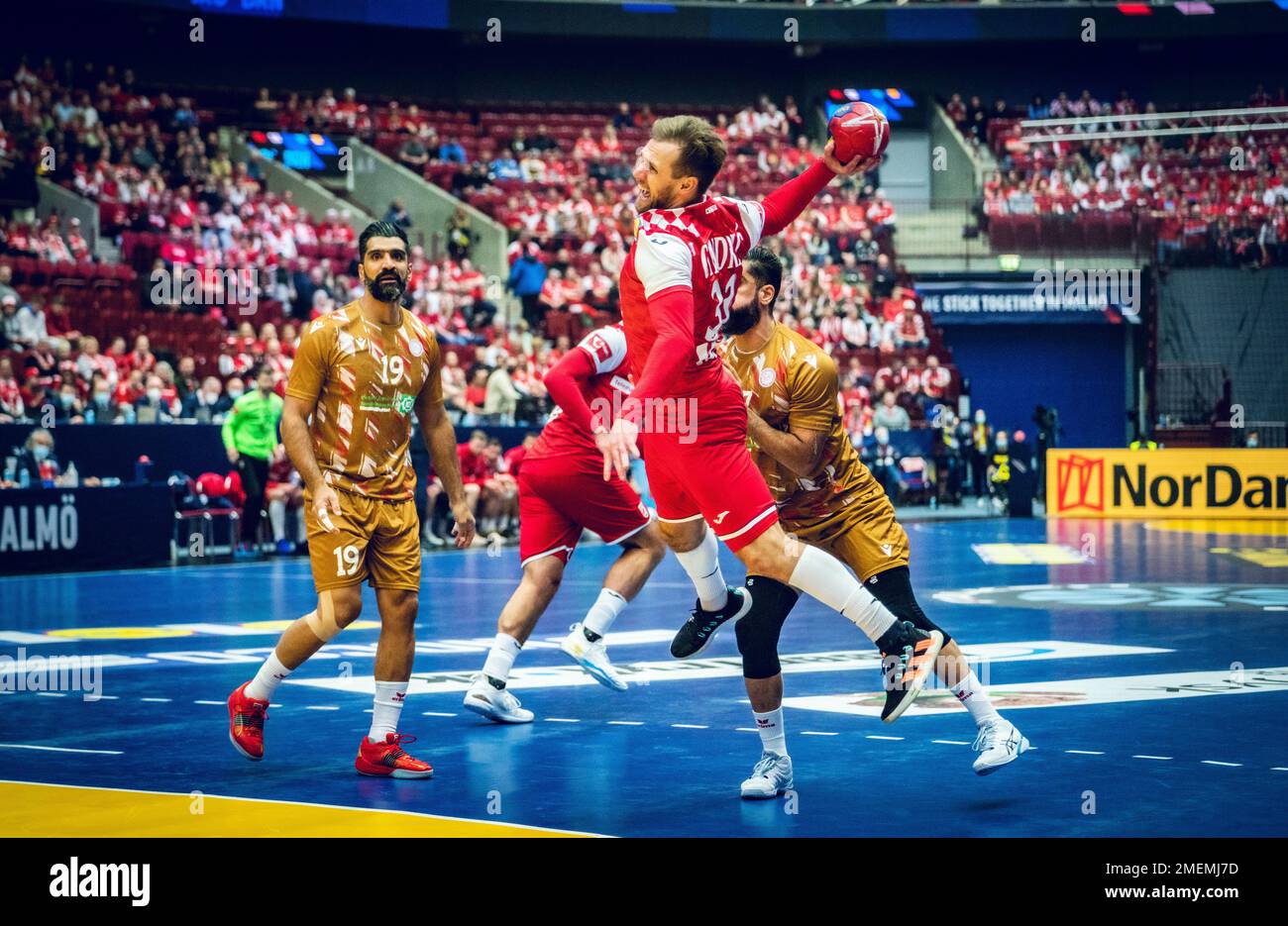 Malmo, Sweden. 23rd Jan, 2023. Luka Cindric (33) of Croatia seen during