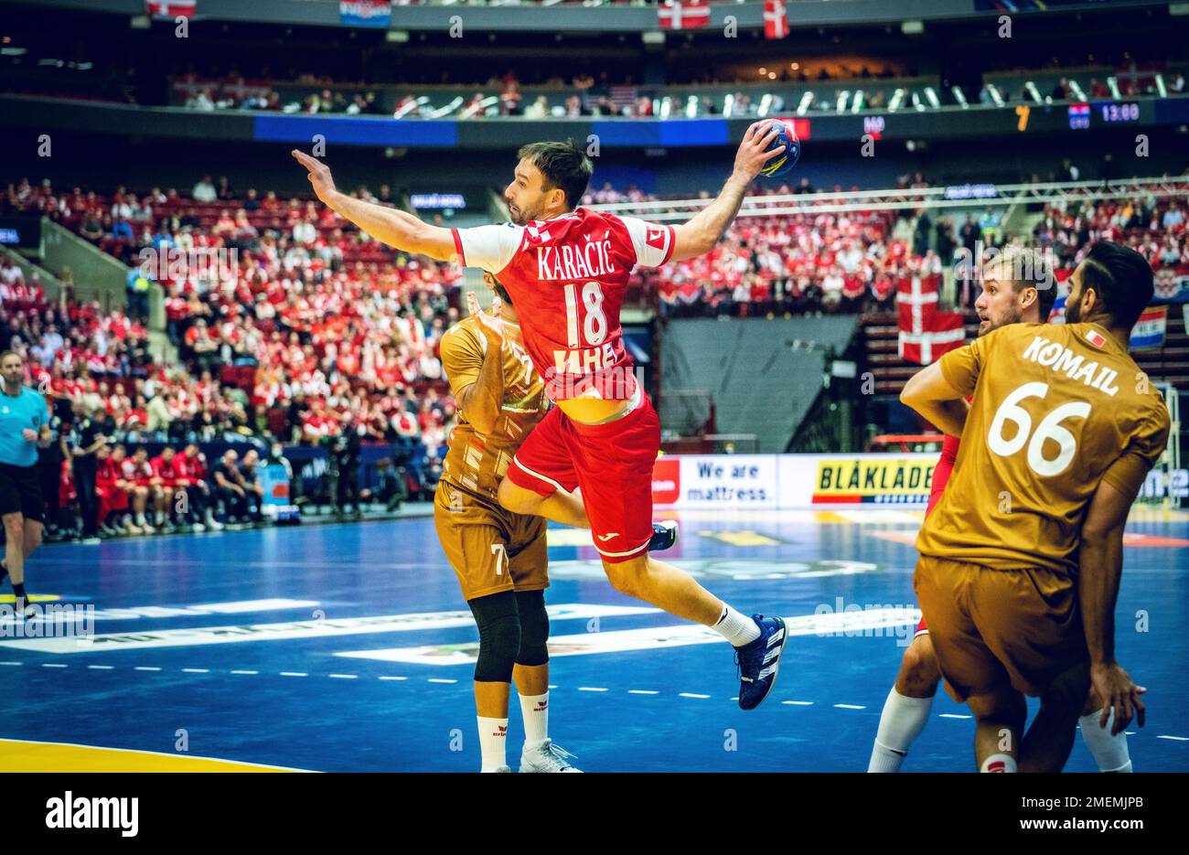 Malmo, Sweden. 23rd Jan, 2023. Igor Karacic (18) of Croatia seen during