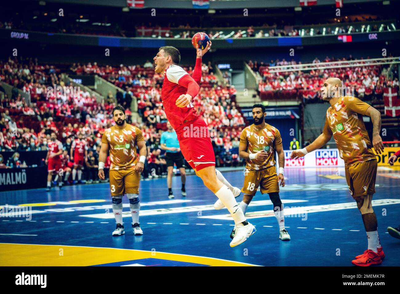 Malmo, Sweden. 23rd Jan, 2023. Marin Jelinic (62) of Croatia seen