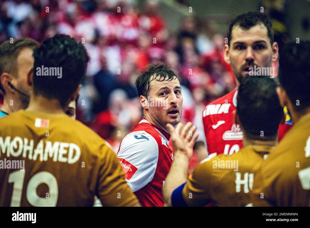 Malmo, Sweden. 23rd Jan, 2023. Domagoj Duvnjak (5) of Croatia seen