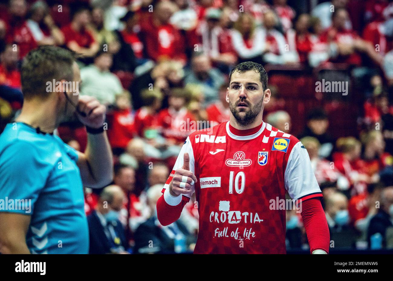 Malmo, Sweden. 23rd Jan, 2023. Jakov Gojun (10) of Croatia seen during